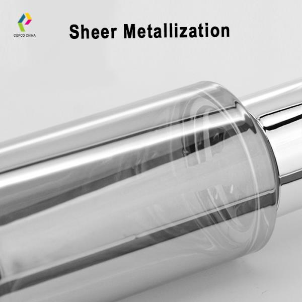 New decoration on cosmetic packs: Sheer metallization